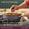 Anolon Accolade Forged Hard Anodized Nonstick Deep Frying Pan / Skillet with Helper Handle and Lid, 12 Inch - Moonstone Gray view 4