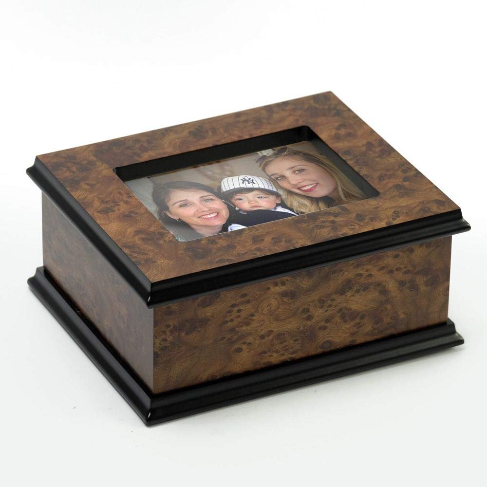 Traditional Sorrento 18 Note Classic Style 3X5 Photo Frame Music Jewelry Box - Many Songs to Choose - Let It Snow