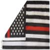American Wholesale Superstore 3x5 USA Thin Red Line Fire Fighter Dept Department Memorial 3'x5' 210D Nylon Embroidered Premium Quality Heavy Duty Flag With 2 Clips (RUF) view 3