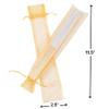 Fun Express - Gold Hand Fan Organza Bags for Wedding - Party Supplies - Fabric & Textile Bags - Wedding - 12 Pieces view 2