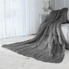 ALANSMA Reversible Weighted Blanket for All Season, Luxury Velvet, Warm and Cool, Adult 15Lb Grey Weighted Blanket, Enjoy Sleeping Anywhere(Grey,60"x80" 15lbs) view 1