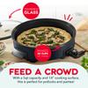 Dash Family Size Skillet - Electric Skillet for Multi-Purpose Cooking - Nonstick Cooking Surface - Tempered Glass Lid & Cool-Touch Handles - 6-Quart Capacity, Makes 24 Cups - 14", Black view 3