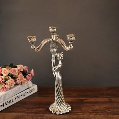 Annie life Romantic Marriage Proposal Couple,European-Style Home Furnishings Practical Wedding Gifts Candle Holder Wine Cabinet Crafts Home Decoration