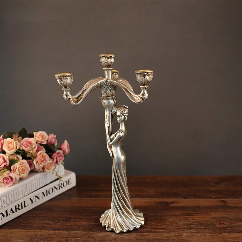 Annie life Romantic Marriage Proposal Couple,European-Style Home Furnishings Practical Wedding Gifts Candle Holder Wine Cabinet Crafts Home Decoration