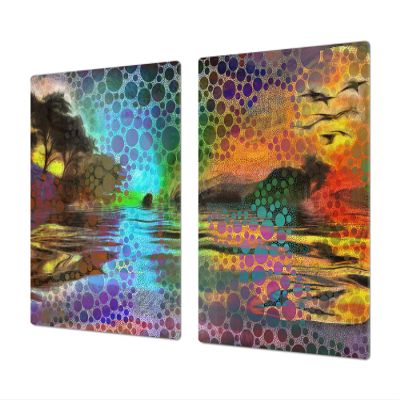 HUGE Carving Board  Worktop saver  Glass Kitchen Board; MEASURES: SINGLE: 80 x 52 cm (31,5 x 20,47); DOUBLE: 40 x 52 cm (15,75 x 20,47); Other Series DD19