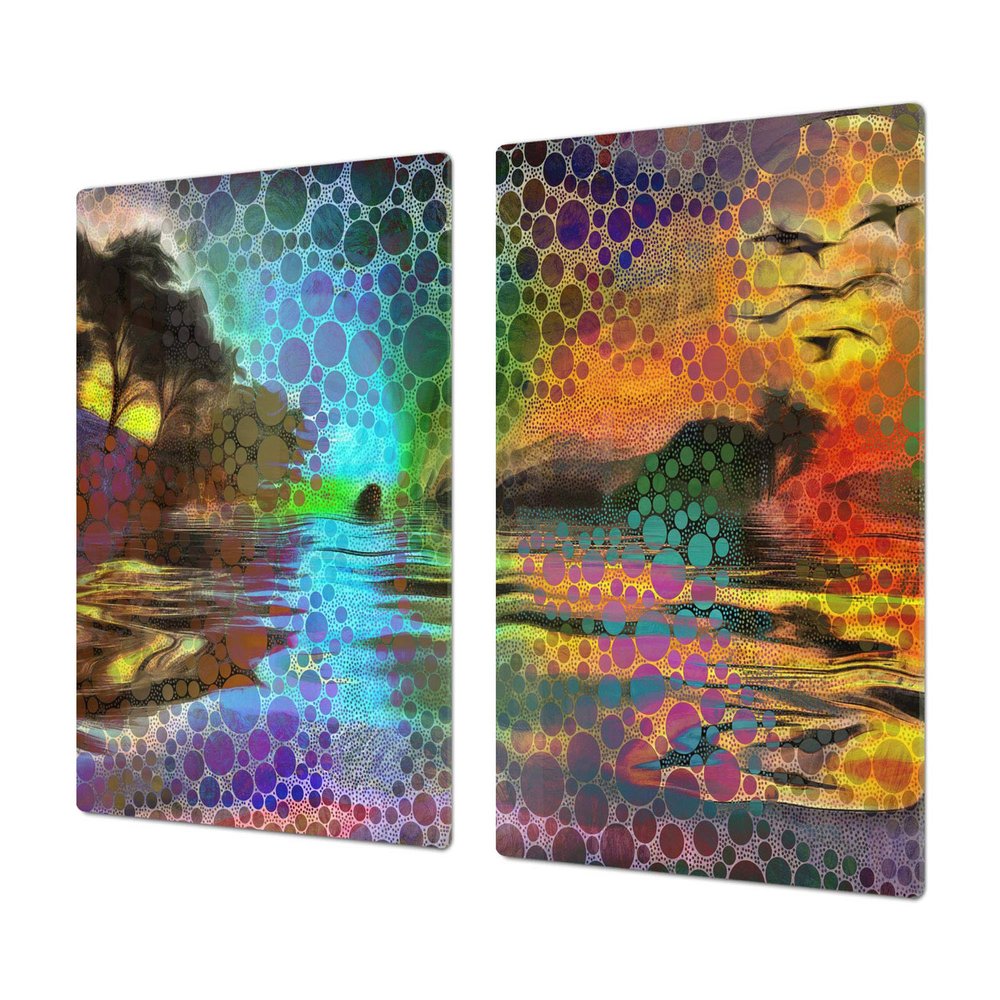 HUGE Carving Board  Worktop saver  Glass Kitchen Board; MEASURES: SINGLE: 80 x 52 cm (31,5 x 20,47); DOUBLE: 40 x 52 cm (15,75 x 20,47); Other Series DD19