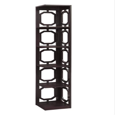 Convenience Concepts Omega 5 Tier Corner Bookcase, Espresso