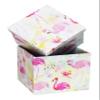 ALEF Elegant Flamingo-Themed Decorative Nesting Gift Boxes  Set of 3  Beautifully Designed Storage Boxes  Small (3.62"x3.62"x4.25"), Medium (4.5"x4.5"x4.62"), Large (5.25"x5.25"x5.125") view 4