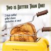 Nostalgia Deluxe Grilled Cheese Sandwich Toaster with Easy-Clean Toasting Baskets - Adjustable Toasting Dial and Extra Wide Slots - Yellow view 4