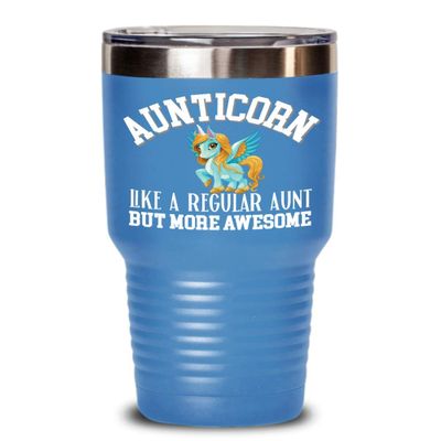 Aunticorn Tumbler Mug Unicorn Aunt Gift For Birthday Appreciation Thank You Funny Coffee Comment Tea Cup For Women