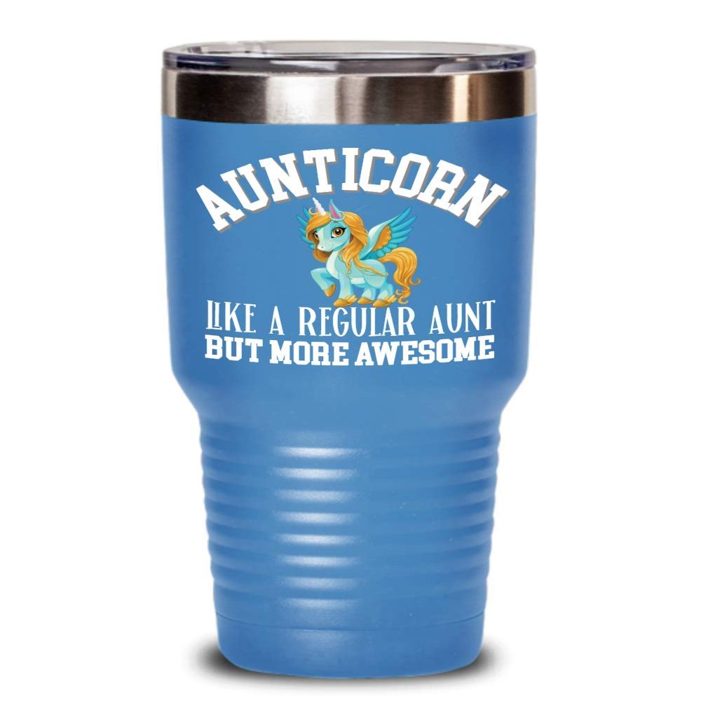 Aunticorn Tumbler Mug Unicorn Aunt Gift For Birthday Appreciation Thank You Funny Coffee Comment Tea Cup For Women