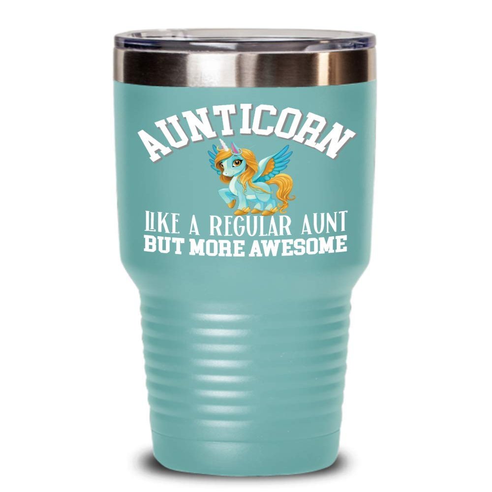 Aunticorn Tumbler Mug Unicorn Aunt Gift For Birthday Appreciation Thank You Funny Coffee Comment Tea Cup For Women