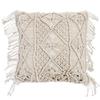 18'' Handwoven Macrame Rope Throw Pillow Cover Case Tassel Knitted Decorative Square Cushion Case Pillowcase for Sofa Bedroom Car Couch Chair,Bohemian Style Home Decor view 1