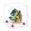 Better Display Cases Versatile Clear Acrylic Display Case - Medium Square Box with Purple Risers and Clear Base 11" x 11" x 11" (A001-PR) view 2