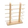 Multi Layers Wooden Sunglasses Display Stands, Eyeglasses Rack Organizer, Glasses Holder Storage Stand, Sun Glasses Showcase, Jewellery Display Rack Shelf, 6-12 Pair Glasses Frame Holder (5 Layers) view 1