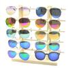 Multi Layers Wooden Sunglasses Display Stands, Eyeglasses Rack Organizer, Glasses Holder Storage Stand, Sun Glasses Showcase, Jewellery Display Rack Shelf, 6-12 Pair Glasses Frame Holder (5 Layers) view 2
