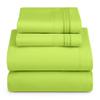 Hearth & Harbor Full Size Sheets - 4 Piece Bed Sheet Set, Hotel Luxury Double Brushed Bed Sheets - Extra Soft Bedding Sheets & Pillowcases, Full, Garden Green view 1