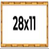 CountryArtHouse 28x11 Frame Gold Bamboo Solid Wood Picture Frame | Includes UV Acrylic Plexiglass, Acid Free Foam Backing Board and Hanging Hardware | 1 Inch Moulding Width view 1