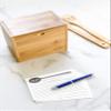 Kozy Kitchen Recipe Card Box 100% Natural Bamboo Recipe Organizer Wooden Finish Recipe Card Holder (Natural Bamboo) view 1