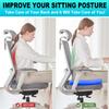 Helishy Gel Seat Cushion for Long Sitting - 1.65inch Double Thick Cooling Egg Cushion for Back, Hip, Sciatica, Coccyx, Tailbone Pain Relief - Office Chair Car Seat Cushion Wheelchair Cushions view 4