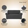 Easy-Going Stretch Oversized Sofa Slipcover 1-Piece Sofa Cover Furniture Protector Couch Soft with Elastic Bottom for Kids, Polyester Spandex Jacquard Fabric Small Checks Dark Gray view 3