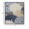 Nourison Home Aloha Indoor/Outdoor Blue/Multicolor 3'6" x 5'6" Area Rug, Tropical, Botanical, Easy Cleaning, Non Shedding, Bed Room, Living Room, Dining Room, Deck, Backyard, Patio (3x5) view 2