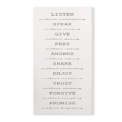 10 Ways to Love Script Rustic Wood Wall Sign 6x18