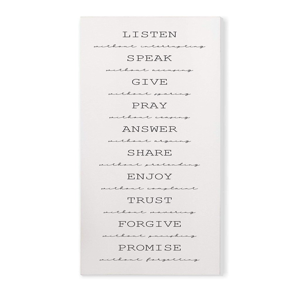 10 Ways to Love Script Rustic Wood Wall Sign 6x18
