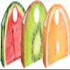 Esschert Design Fruit Big Shoppers, 3 Asst. Styles, One Size, Orange, Green, Red view 1