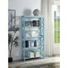 Convenience Concepts Oxford Bookcase 31.5" - 5-Tier Farmhouse Bookcase for Living Room, Modern Family Room Media & Display Storage Organizer for Home Office Library, Tall Shelving Unit, Sea Foam Blue view 2