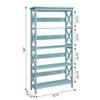 Convenience Concepts Oxford Bookcase 31.5" - 5-Tier Farmhouse Bookcase for Living Room, Modern Family Room Media & Display Storage Organizer for Home Office Library, Tall Shelving Unit, Sea Foam Blue view 3
