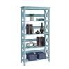 Convenience Concepts Oxford Bookcase 31.5" - 5-Tier Farmhouse Bookcase for Living Room, Modern Family Room Media & Display Storage Organizer for Home Office Library, Tall Shelving Unit, Sea Foam Blue view 4