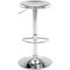 Brage Living Adjustable Bar Stool, Swivel Round Metal Airlift Barstool, Backless Counter Height Bar Chair for Kitchen Dining Room Pub Cafe, 1 pc (Chrome) view 1