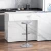 Brage Living Adjustable Bar Stool, Swivel Round Metal Airlift Barstool, Backless Counter Height Bar Chair for Kitchen Dining Room Pub Cafe, 1 pc (Chrome) view 2