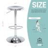 Brage Living Adjustable Bar Stool, Swivel Round Metal Airlift Barstool, Backless Counter Height Bar Chair for Kitchen Dining Room Pub Cafe, 1 pc (Chrome) view 3