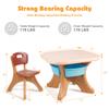 Costzon Kids Table and Chair Set, 3 Piece Activity Table w/Detachable Toy Storage Bin & 2 Chairs for Children Reading Art Craft, Strong Bearing Capacity, Lightweight, Toddler Table & Chair Set, Coffee view 4