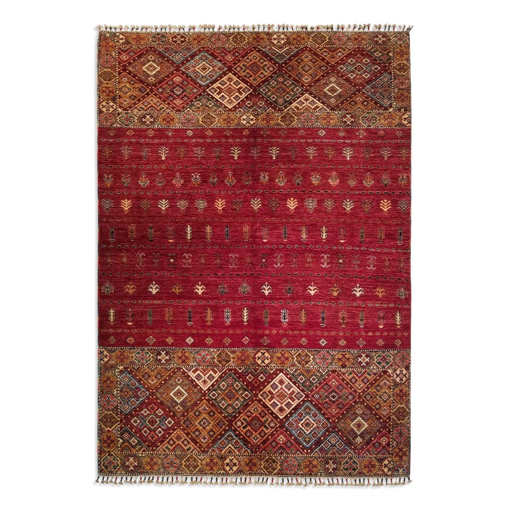 5'9 x 8'3 Afghan Saddlebag Design Rug