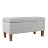 HomePop Textured Large Decorative Storage Bench, Gray and Brown, 36 x 16 x 18 inches view 1