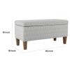 HomePop Textured Large Decorative Storage Bench, Gray and Brown, 36 x 16 x 18 inches view 3
