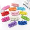 Artfen Mini Fake Rose Flower Heads 144pcs Mini Artificial Foam Roses DIY Wedding Flowers Accessories Make Bridal Hair Clips Headbands Dress (Bottom add Gauze) Black view 4