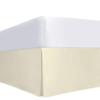 Ivory Full XL Size Luxury Tailored Bed Skirt - 14" Drop Pleated Bed Skirts Double Brushed Premium Microfiber - Bed Frame and Box Spring Cover - Easy Fit, Wrinkle, Fade, Stain Resistant Bedskirt view 1