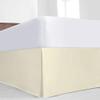 Ivory Full XL Size Luxury Tailored Bed Skirt - 14" Drop Pleated Bed Skirts Double Brushed Premium Microfiber - Bed Frame and Box Spring Cover - Easy Fit, Wrinkle, Fade, Stain Resistant Bedskirt view 2
