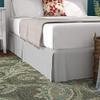 Light Grey King Size Luxury Tailored Bed Skirt - 16" Drop Pleated Bed Skirts Double Brushed Premium Microfiber - Bed Frame and Box Spring Cover - Easy Fit, Wrinkle, Fade, Stain Resistant Bedskirt view 3