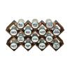 Kamenstein 10 Jar Criss-Cross 2-in-1 Spice Organizer for Countertop or Wall with Spices Included, FREE Spice Refills for 5 Years, Gray Wash Bamboo with Metal Caps view 1