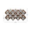Kamenstein 10 Jar Criss-Cross 2-in-1 Spice Organizer for Countertop or Wall with Spices Included, FREE Spice Refills for 5 Years, Gray Wash Bamboo with Metal Caps view 2