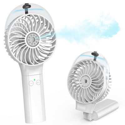 Portable Handheld Misting Fan, Nano-Mist Humidifier for Skincare & Makeup, 180 Foldable Desk Fan, Rechargeable Water Spray Fan for Disney Beach Cruise Essentials, Summer Gifts for Women Girls
