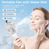 Portable Handheld Misting Fan, Nano-Mist Humidifier for Skincare & Makeup, 180 Foldable Desk Fan, Rechargeable Water Spray Fan for Disney Beach Cruise Essentials, Summer Gifts for Women Girls view 2