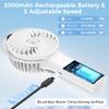 Portable Handheld Misting Fan, Nano-Mist Humidifier for Skincare & Makeup, 180 Foldable Desk Fan, Rechargeable Water Spray Fan for Disney Beach Cruise Essentials, Summer Gifts for Women Girls view 3