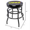 JEGS Heavy Duty Bar Stool - 28.5" High With 14 Inch 360 Degree Swivel - Vinyl Padded Logo Seat - Up to 300lb Capacity for Garage and Workshop view 2