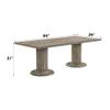 Acme Gabrian Rectangular Wooden Dining Table in Reclaimed Gray view 3